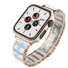 For Apple Watch Ultra2 9 Band Protector PC Case Stainless Steel Glossy Ceramics