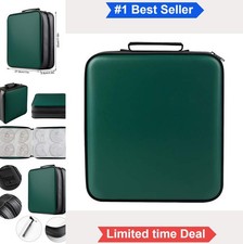 320 Disc CD DVD Case Holder Storage Binder Wallet Hard Shell Zipper Green for