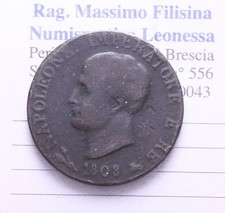 NL* EMILIA NAPOLEONE I 1 Soldo RAME 1808 ZECCA BOLOGNA