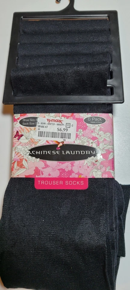 5 pares de calcetines pantalones negros hasta la rodilla de lujo para lavandería china talla 9-11 NUEVO Foto 2 de 4