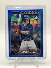 2024 Topps Pro Debut - Chrome Wyatt Langford #PDC-95 Blue Refractor /150 (RC)