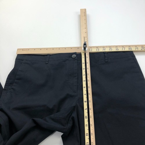 Pantalones informales de tiro medio negros Talbots Chino 12 (ajuste 36W 26L) para mujer - Imagen 6 de 10