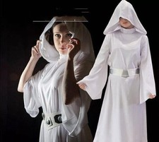 2026 Damen Kleid Star Wars Prinzessin Leia Cosplay Kostüm Karneval Anzug DE@