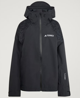 adidas TERREX Herren Outdoorjacke mit Kapuze Schwarz Polyester Gr. S