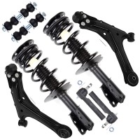 Front For Chevrolet Cavalier Pontiac Sunfire Struts Control Arms Sway Bar Links