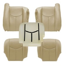 Front Leather Seat Cover Foam Cushion Tan Chevy Gmc Tahoe Suburban Yukon 03-06