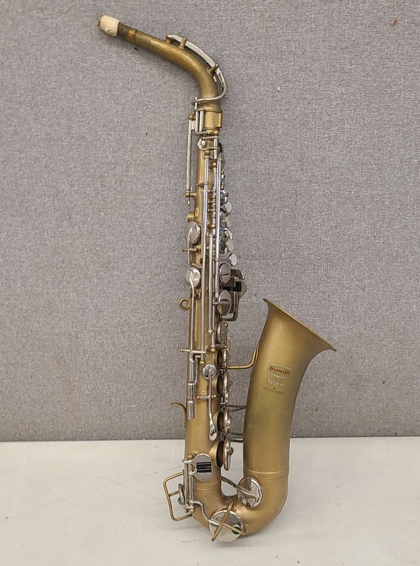 Vintage Selmer Bundy USA Alto Saxophone Epoxy Matte Finish For Repair