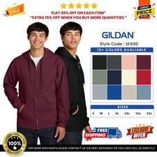 Gildan SF600 Unisex Softstyle Fleece Full Zip Hooded Sweatshirt