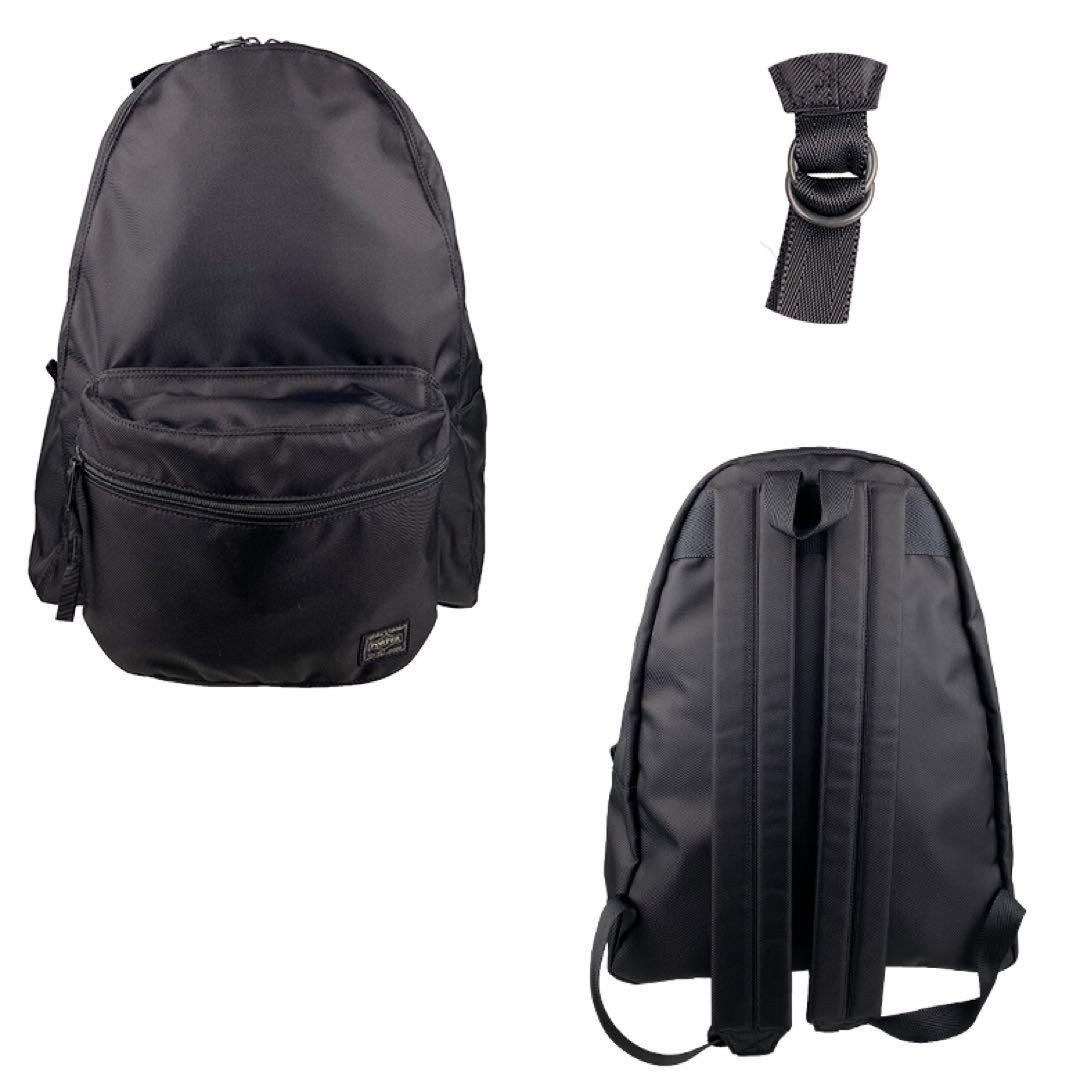 Porter Round Nylon Backpack Black 33x42x16cm Japa… - image 7