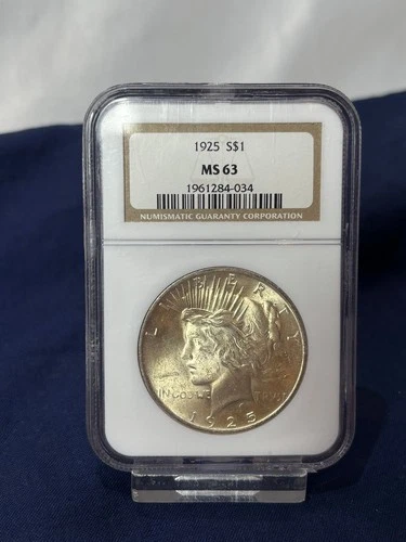 1925 Peace Dollar $1 NGC MS63