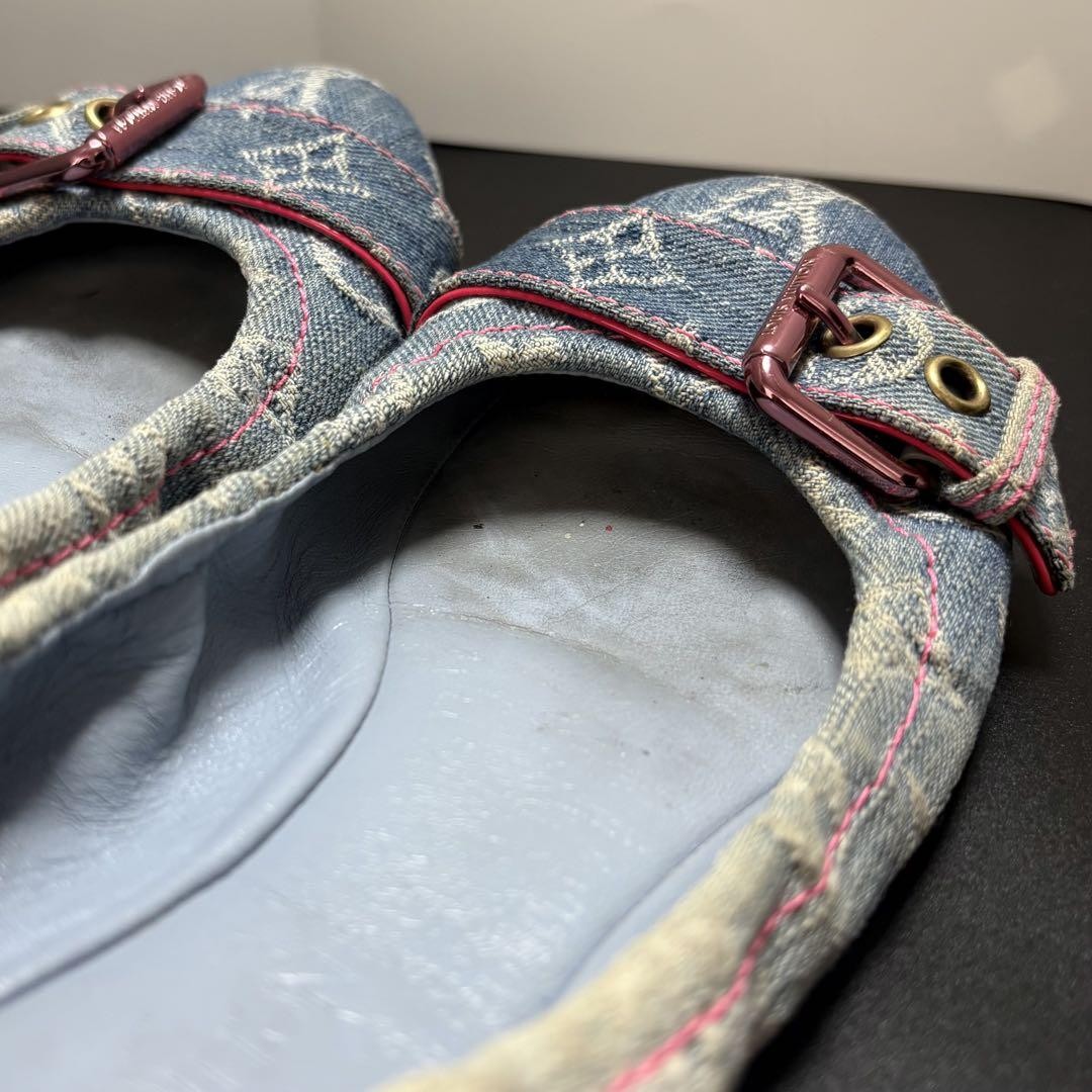 Louis Vuitton Ballet Shoes Pumps Monogram EU 35.5 US 5.5 Indigo Blue Auth thumbnail 18