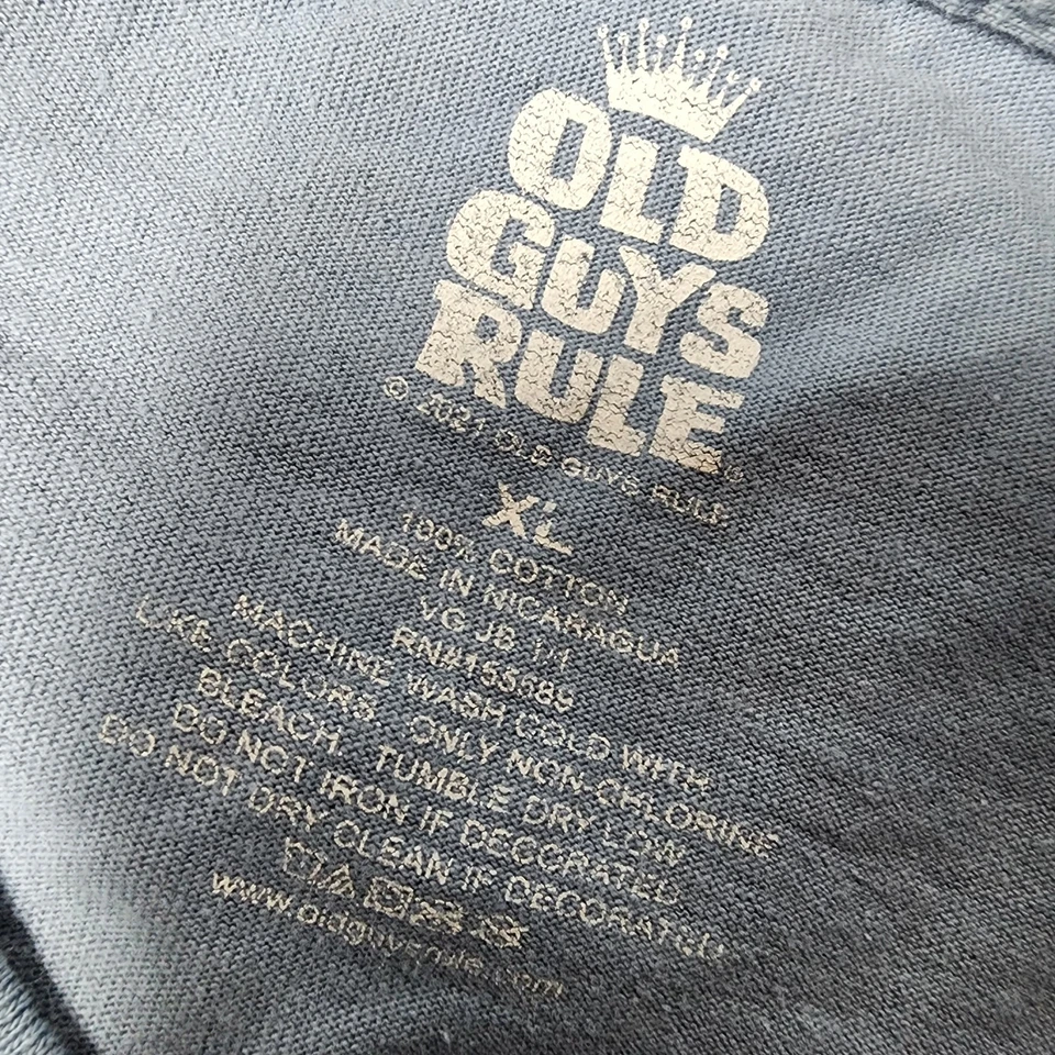 Camiseta Old Boys Rule XL Roja Blanca y Cervecería Patio Trasero Lager Gráfico Bandera de EE. UU. Foto 4 de 4