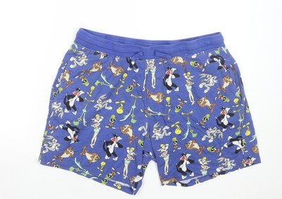 Warner Bros Herren blau Looney Tunes Cartoon Print Sweat Shorts XL