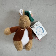 VTG Benjamin Bunny Plush Eden 7" Beatrix Potter gift Green Hat Red handkerchief