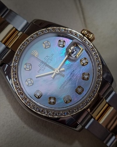 Rolex Datejust Mother of Pearl Dial 31 Steel & Gold Oyester Bracelet 178273 - Picture 9 of 11