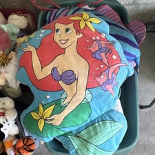 Disney The Little Mermaid Ariel Shaped Cushion Pillow 1990s vintage rare