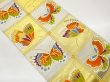 7819297: JAPANESE KIMONO JAPANESE FUKURO OBI / WOVEN BUTTERFLY
