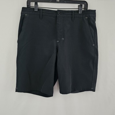 Outerknown Hybrid Shorts Men's Black Recycled Poly Stretch Drawstring Size 33