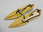 (T) Georgian Ladies Silk Pointed Wedding Shoes c1793 Handwritten Provenance