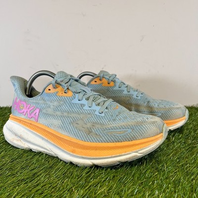 Hoka One One Turnschuhe Größe 8 Damen luftig blau Clifton 9 Gehen Laufschuhe