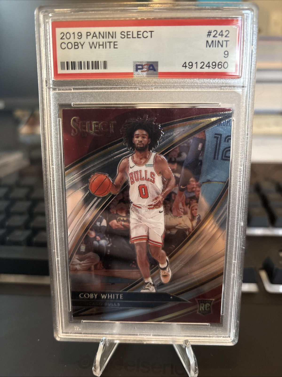 2019 Panini Select - Courtside #48 Coby White (RC) PSA 9