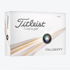 One Dozen Titleist Velocity Golf Balls - White