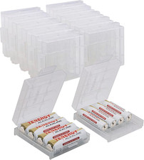 Tenergy 10 Pack Plastic Storage Case for AA/AAA Batteries Batteries Sold Separa