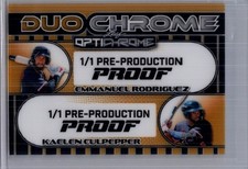 Emmanuel Rodriguez Kaelen Culpepper 2025 Leaf Baseball 1/1 Pre Production Proof
