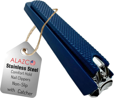 1 Comfort Hold Navy Large Nail Clippers Non-Slip Sure Grip Clipping Removable Ca