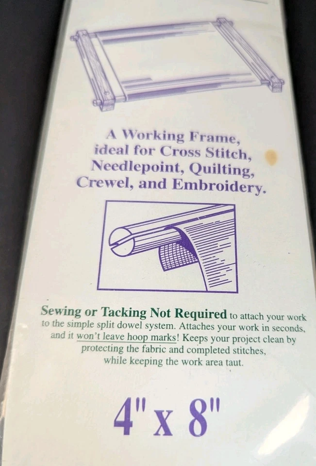 Vintage Homecrafters Needlework Scroll Frame Cross Stitch 4"x8" - Image 2 of 3