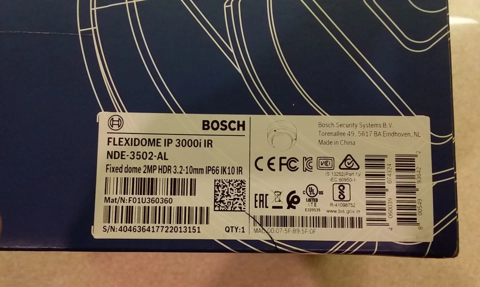 Bosch FLEXIDOME IP 3000i IR NDE-3502-AL 2MP Fixed Dome Outdoor Camera IP66 IK10 - Image 3 of 4