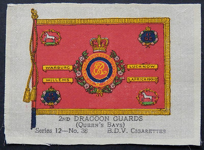 2. DRAGOON GUARDS QUEENS BAYS 1918 B D V Seidenkarte