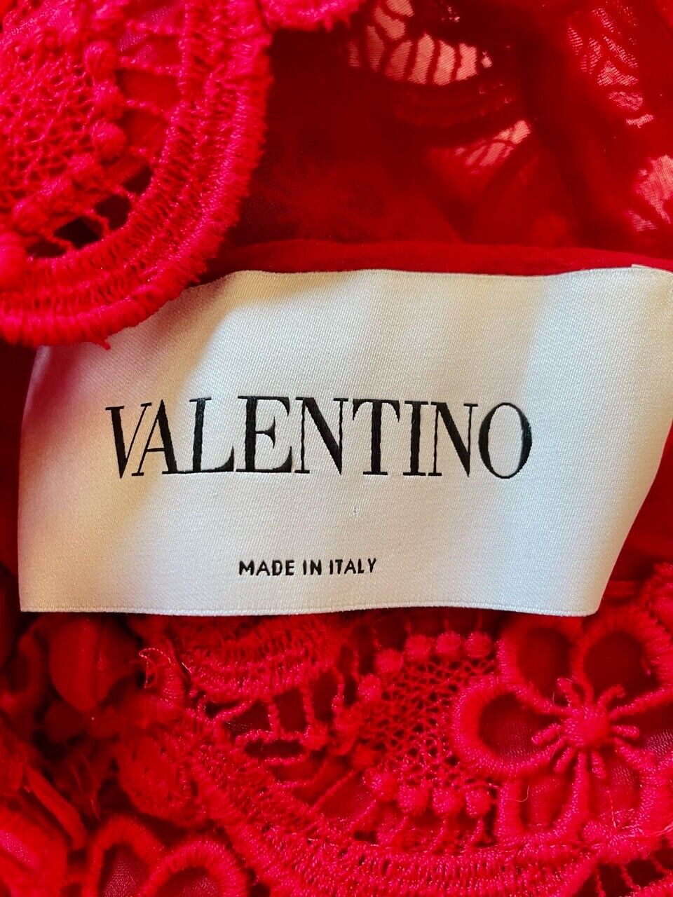 Valentino Women's Crimson Red Cotton Floral Patte… - image 5