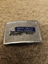 Vintage Belt Buckle Trucker Trucking Hook Fast Mack 