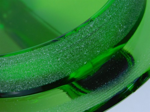 Juego de 3 latas de leche de vidrio texturizado verde LE Smith de colección con tapas - Imagen 17 de 23