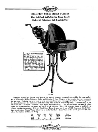 Champion Blower & Forge Co.1940 Katalog - Schmiedeausrüstung - Nachdruck - Bild 4 von 7