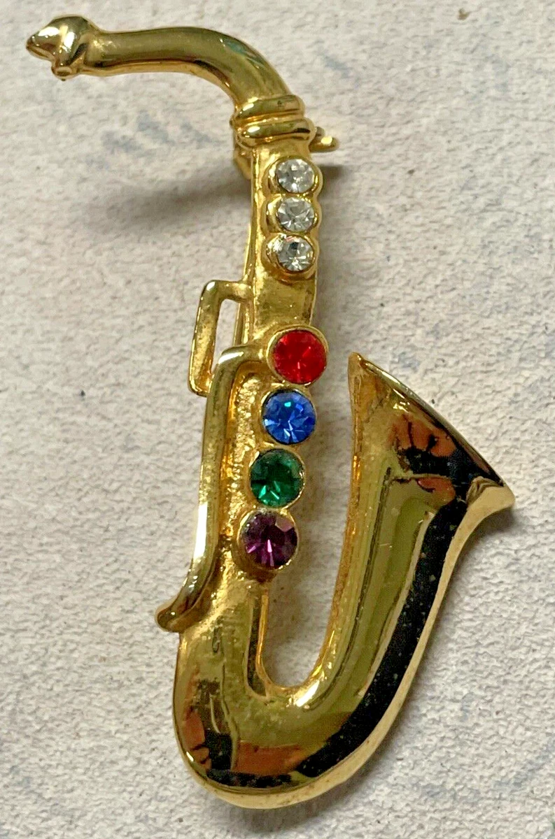 Saxophone brooch best sale