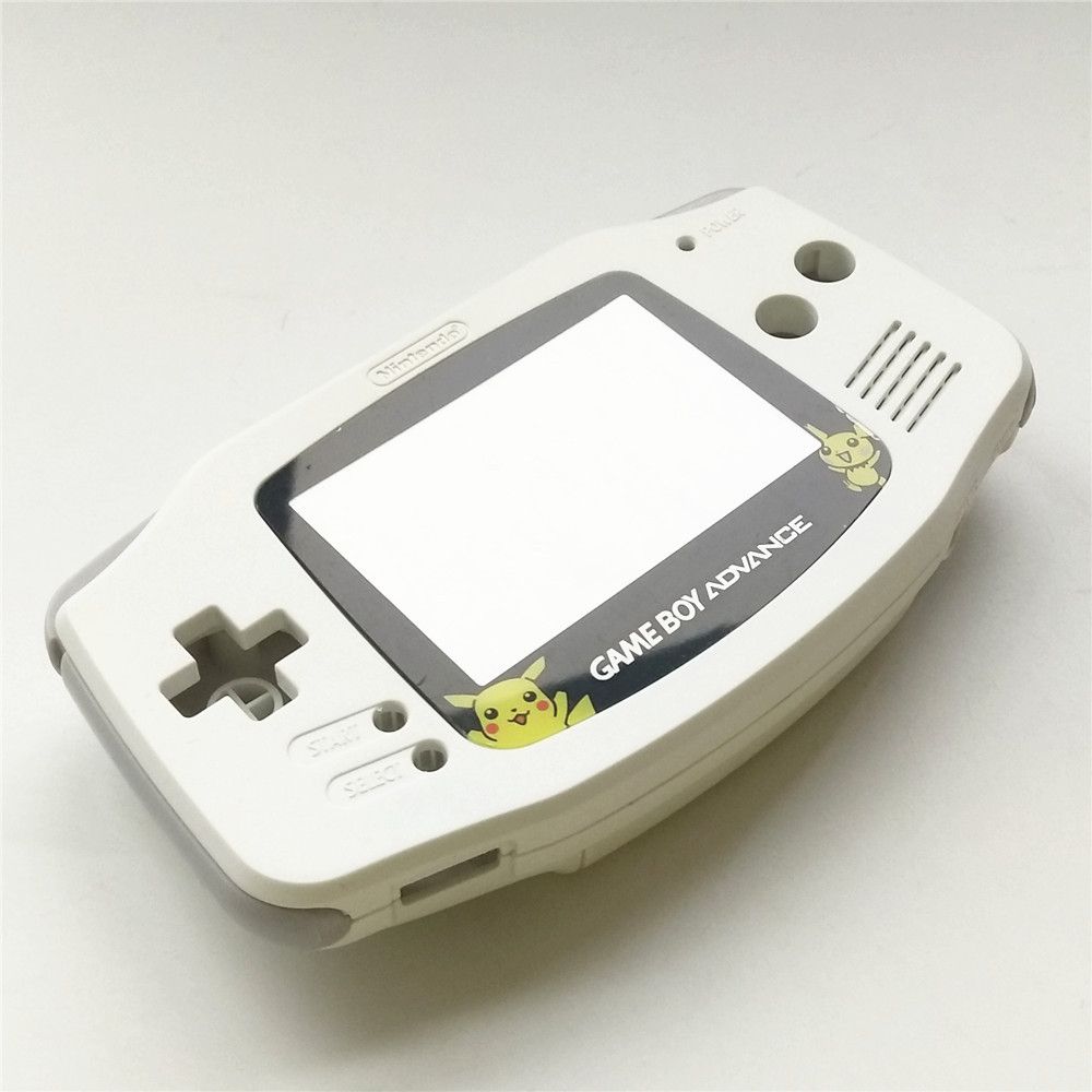 Custodia Guscio Sostitutiva Per Game Boy Advance GBA - Colore Grigia Con Pikachu