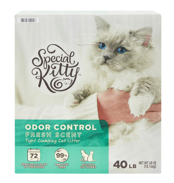 20/40 lbs Special Kitty Odor Control Tight Clumping Cat Litter, Fresh Scent