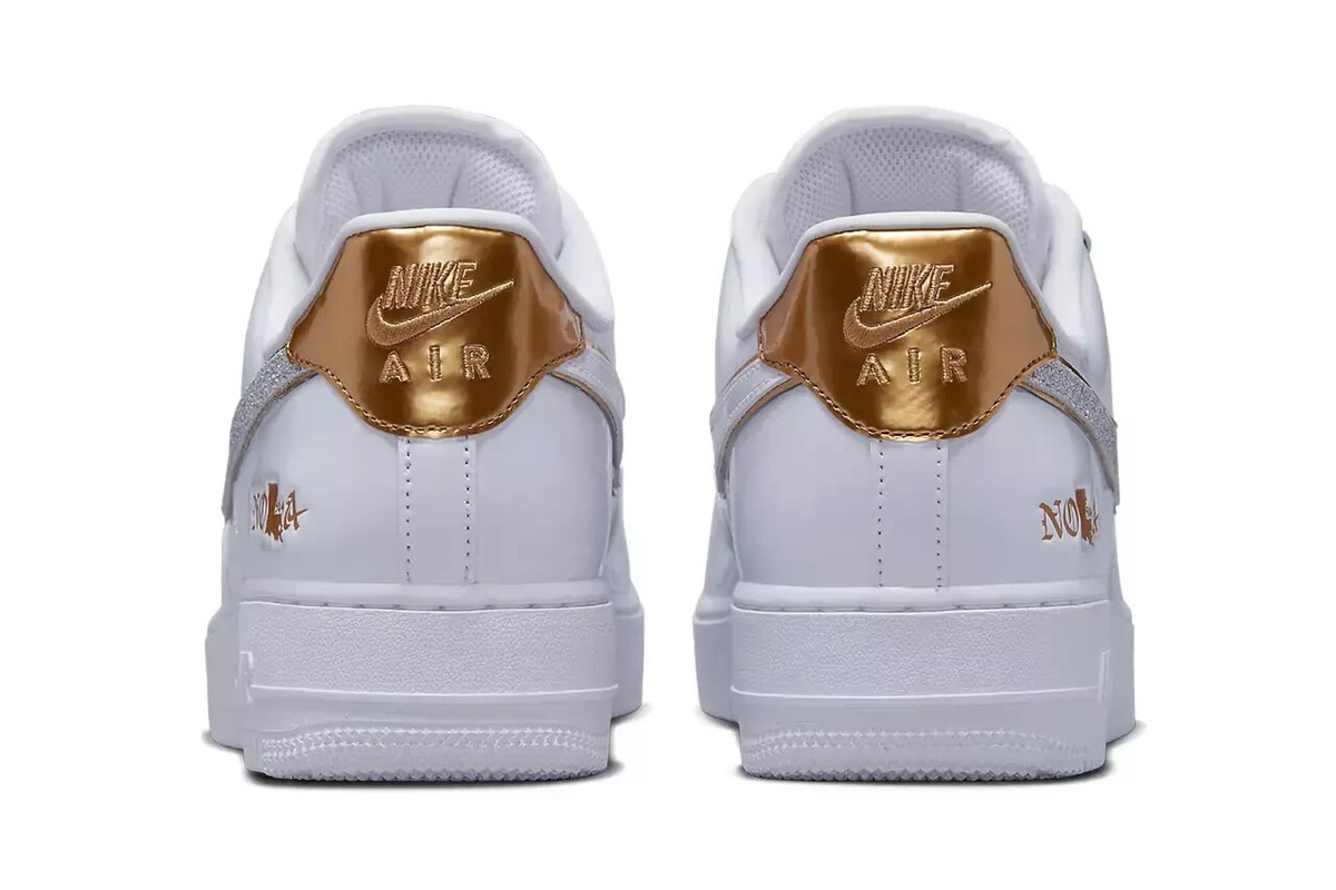 NIKE dz5425 100 エアフォース　1 Nike Air Force 1 NOLA White Metallic Gold DZ5425-100 Men's