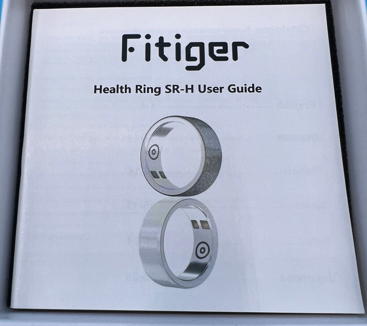 Fitiger FT001CASE Black Waterproof Smart Health Fitness Tracker Ring