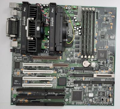 QDI Legend IV Dual Slot 1 ISA retro Mainboard + 2x Pentium II 300MHz + 384MB RAM