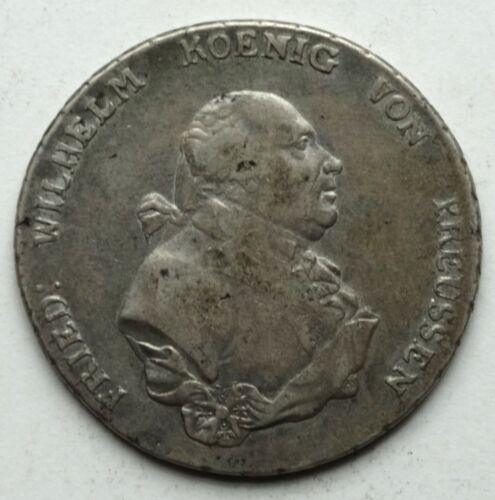 Moneda Thaler de plata Alemania Prusia Guillermo II de 1792 - Imagen 1 de 2