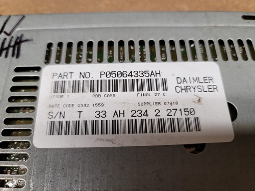 OEM Genuine Dodge Chrysler Jeep 02-07 Radio Cassette Tape Player RBB P05091555AH - Picture 12 of 12