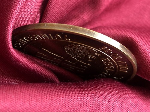 1982 Paw Paw Illinois 100th Anniversary Centennial Bronze Token Coin - Picture 3 of 4