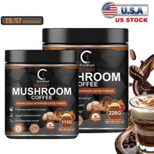 Organic Mushroom Coffee Instant Mushroom Coffee Powder Brain & Immune Boost