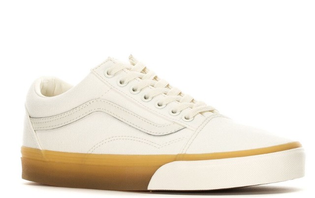 vans old skool gum sole white