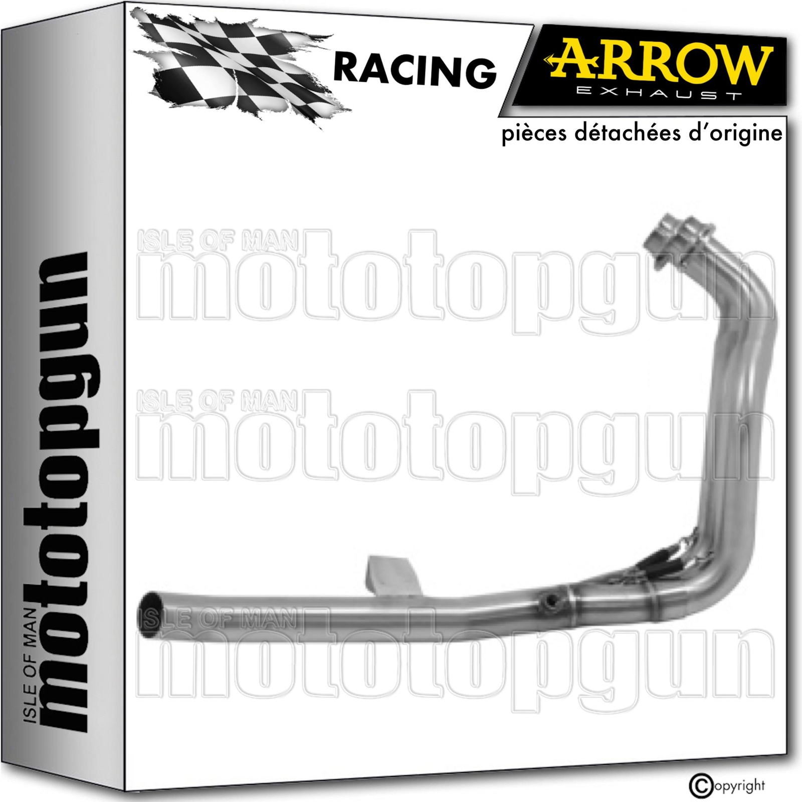 Collecteur RC Arrow en acier pour moto Yamaha Tenere 700 années 2021, 2022 et 2023