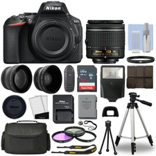 Cámara Slr Nikon D5600 Digital Negro + 3 Lentes: 18-55mm Lente + Conjunto 32GB VR
