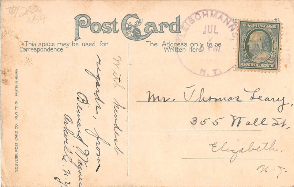 c1910 Bird's Eye View Griffin Corners & Fleischmanns NY postcard Delaware county eBay